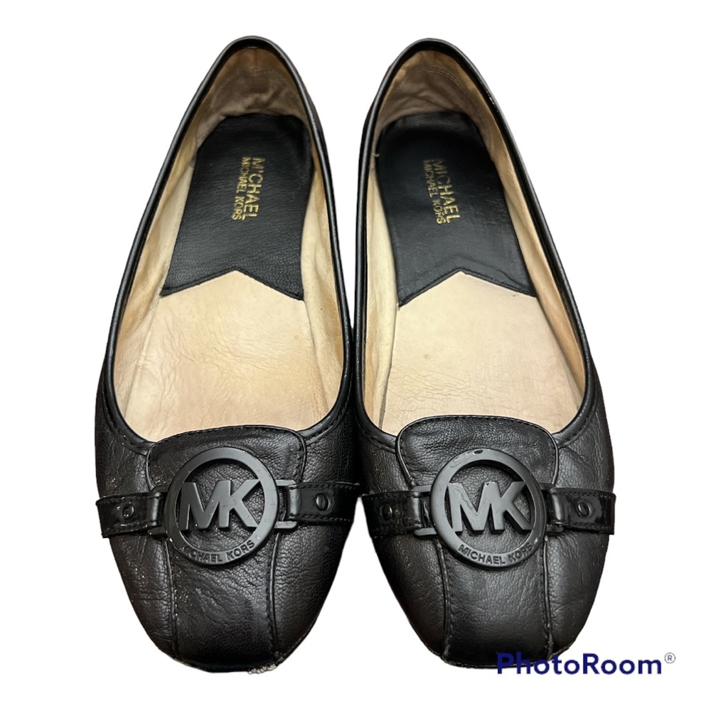 Black Michel Kors Fulton flats size 9.5